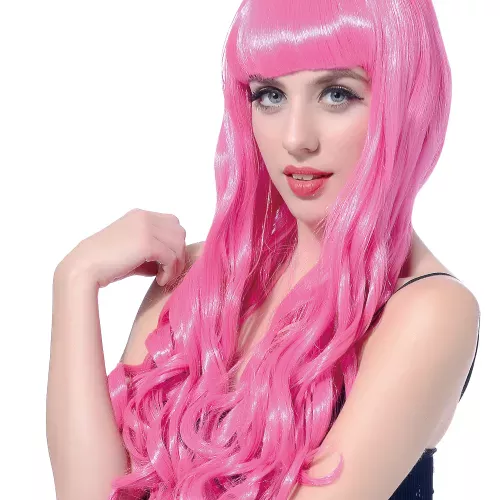 Photo du produit Perruque longue rose femme