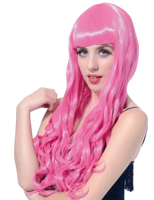 Photo du produit Perruque longue rose femme
