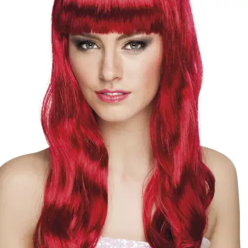 Photo du produit Perruque longue rouge foncée femme