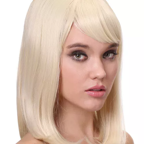Photo du produit Perruque luxe blonde mi-longue femme - 170g
