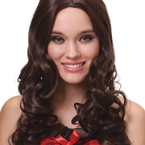 Photo du produit Perruque luxe chatain longue bouclée femme - 251g