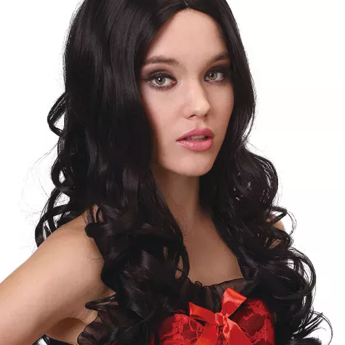 Photo du produit Perruque luxe noire longue bouclée femme - 251g
