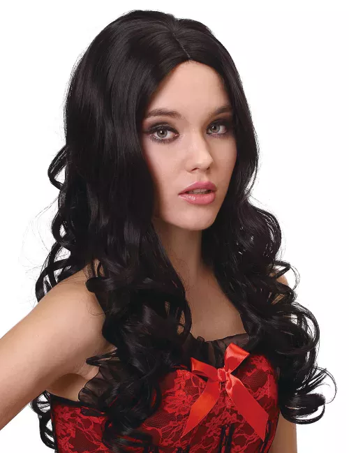 Photo du produit Perruque luxe noire longue bouclée femme - 251g