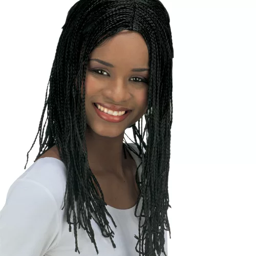 Photo du produit Perruque noire avec tresses femme
