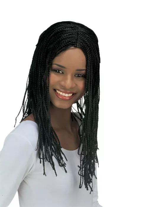 Photo du produit Perruque noire avec tresses femme