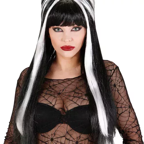Photo du produit Perruque noire et blanche adulte Halloween