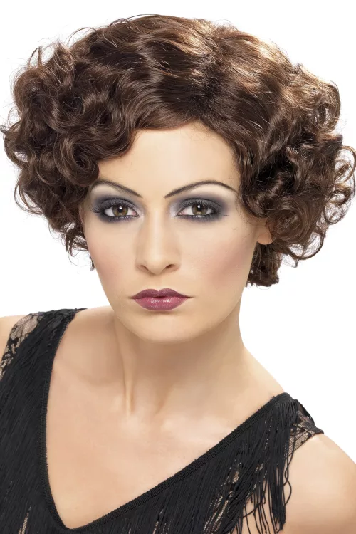 Photo du produit Perruque cabaret ondulée chatain femme