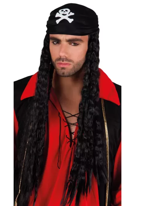 Photo du produit Perruque bandana pirate adulte