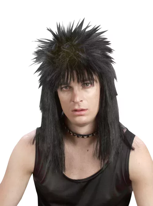 Photo du produit Perruque punk noire adulte