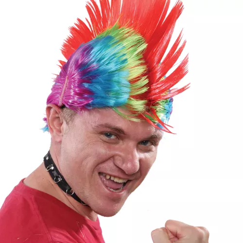 Photo du produit Perruque punk multicolore homme
