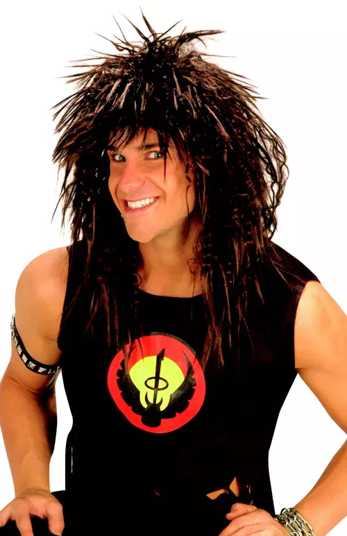 Photo du produit Perruque rock marron adulte