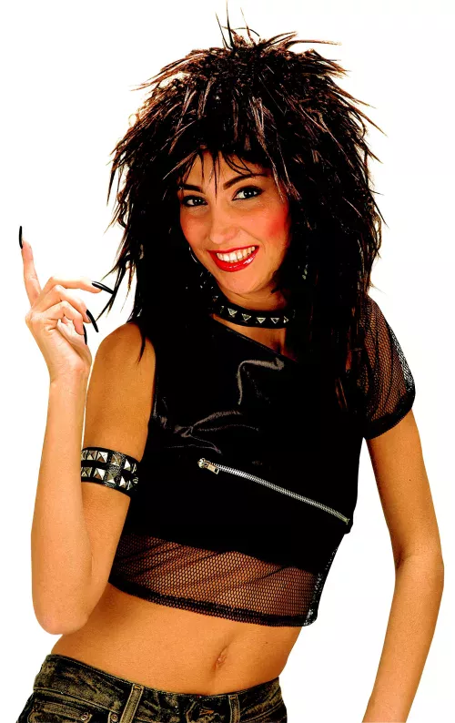 Photo du produit Perruque rock noire adulte