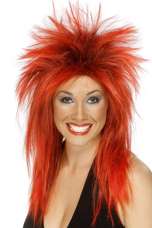 Photo du produit Perruque rock rouge femme