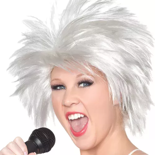 Photo du produit Perruque rockstar blanche femme