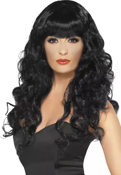 Photo du produit Perruque sirène bouclée noire femme