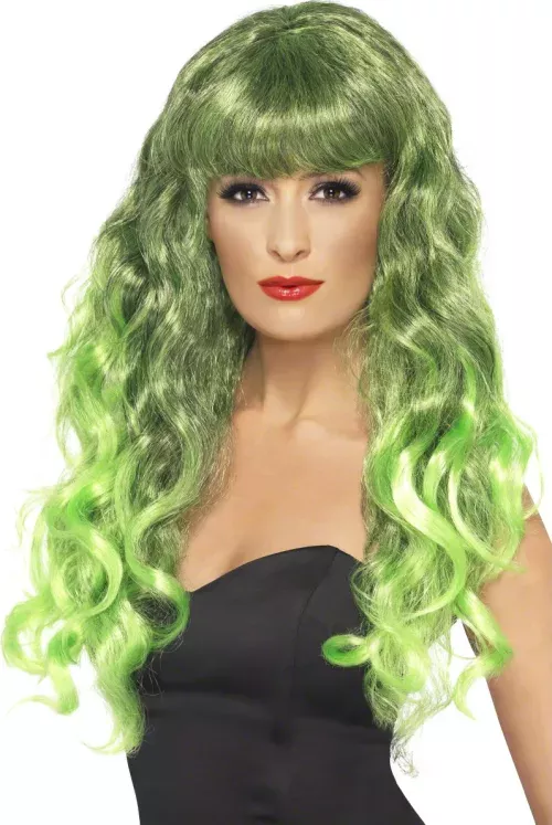 Photo du produit Perruque sirène bouclée verte femme