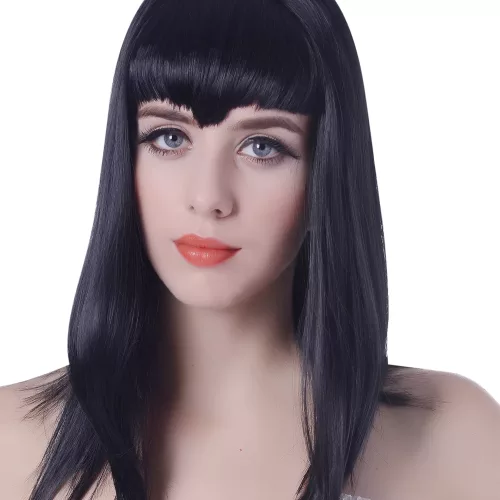 Photo du produit Perruque vampire noire avec frange femme