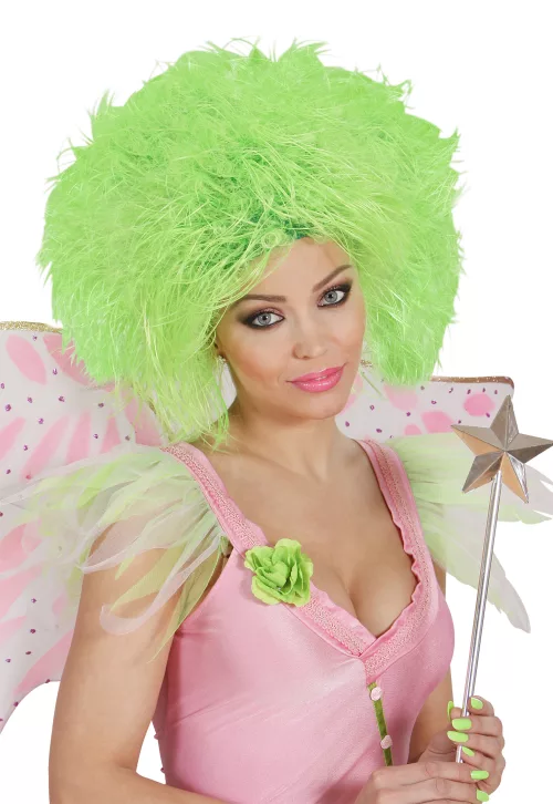 Photo du produit Perruque verte fluo femme