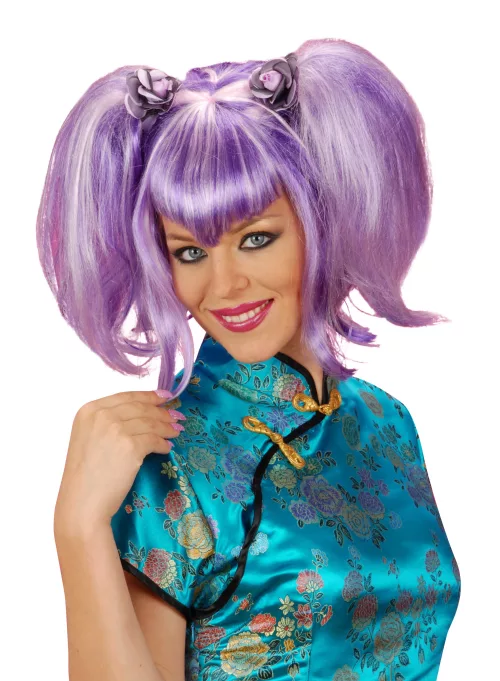 Photo du produit Perruque violette chinoise femme