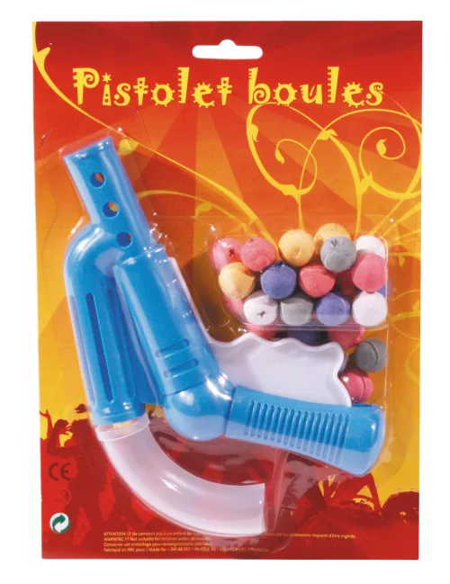 Photo du produit Faux pistolet avec 30 boules sarbacanes
