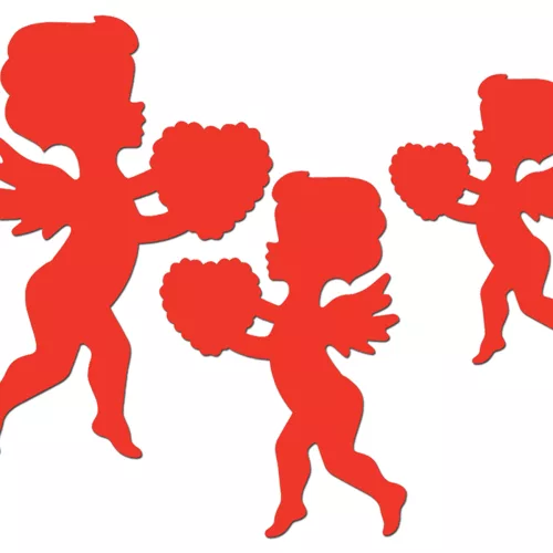 Photo du produit 6 décorations rouges motif Cupidon