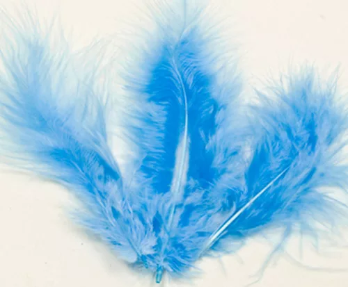 Photo du produit 20 Plumes de décoration bleu