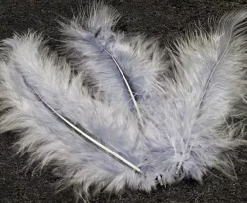 Photo du produit 20 Plumes de décoration grises