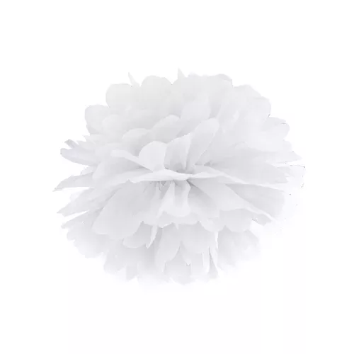 Photo du produit Pompon à suspendre en papier blanc 25 cm
