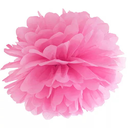 Photo du produit Pompon à suspendre en papier fuchsia 35 cm