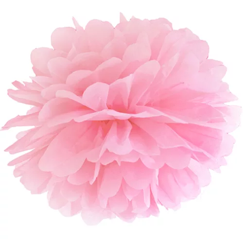 Photo du produit Pompon à suspendre en papier rose 35 cm