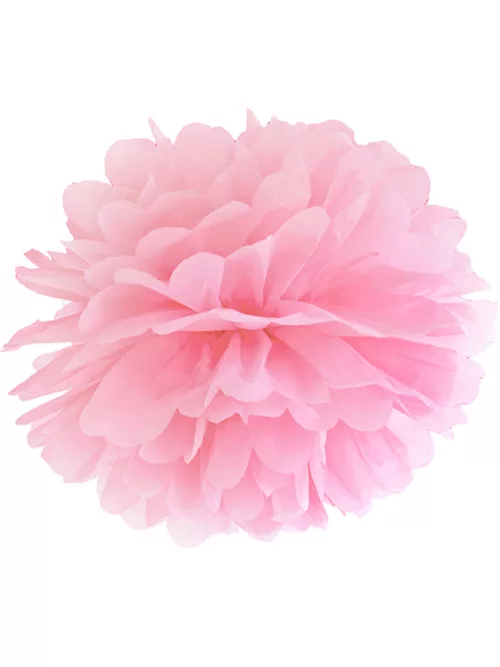 Photo du produit Pompon à suspendre en papier rose 35 cm