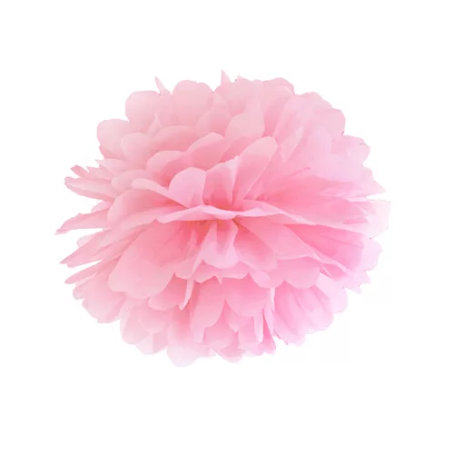 Photo du produit Pompon à suspendre en papier rose 25 cm