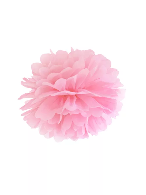 Photo du produit Pompon à suspendre en papier rose 25 cm