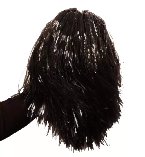 Photo du produit Pompon noir métallique