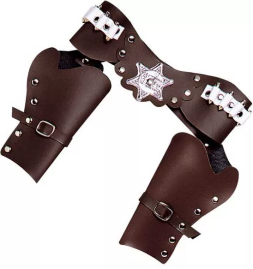 Photo du produit Porte revolver cowboy marron en plastique