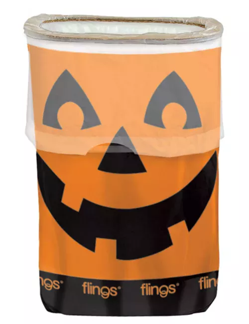 Photo du produit Poubelle plastique Citrouilles party Halloween 49,2 l