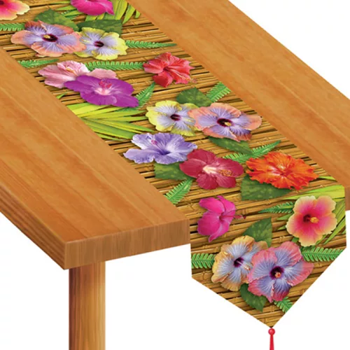 Photo du produit Chemin de table fleur d'hibiscus Hawaï 1,8 m