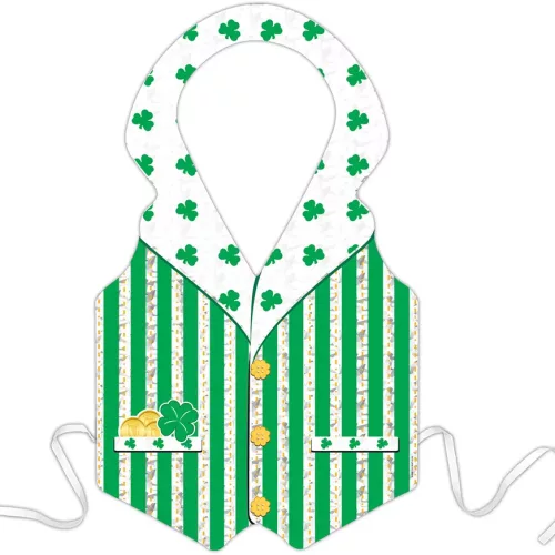 Photo du produit Tablier plastique Leprechaun vert adulte Saint-Patrick