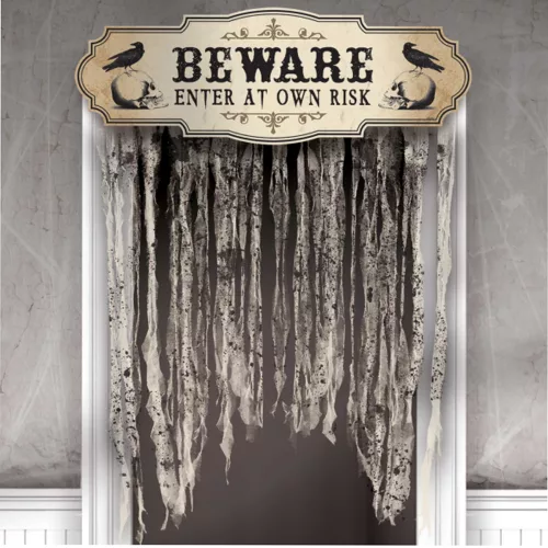 Photo du produit Rideau de porte tête de mort Halloween 140 X 100 cm