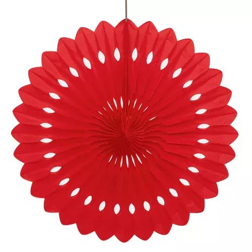 Photo du produit Rosace rouge à suspendre 40 cm