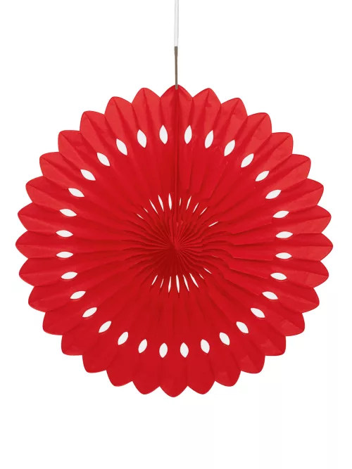 Photo du produit Rosace rouge à suspendre 40 cm