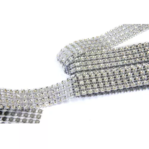 Photo du produit Ruban strass argent 1,8 m x 2 cm