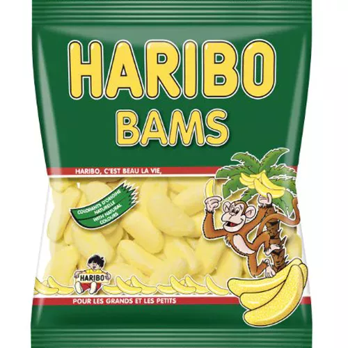 Photo du produit Sachet Bonbons Banane Haribo 120 g