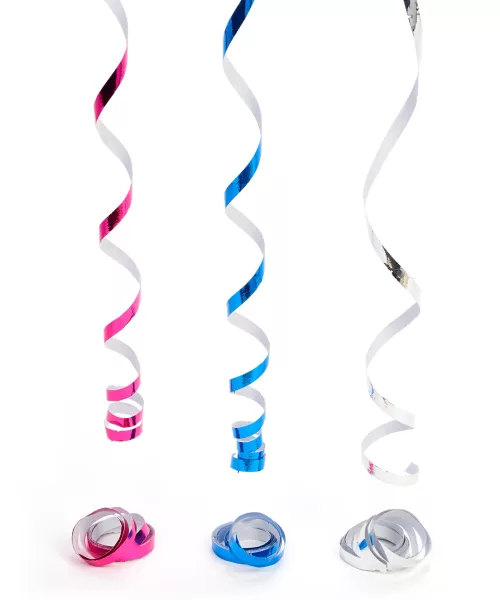 Photo du produit Rouleaux serpentins couleurs métalliques assorties disco