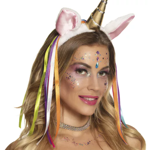 Photo du produit Serre-tête licorne avec bandes flashy femme