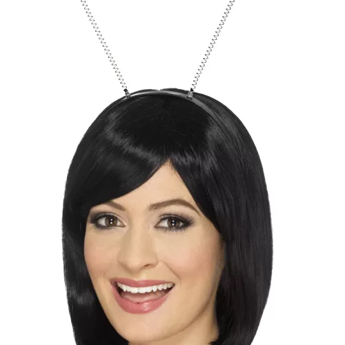 Photo du produit Serre-tête boules paillettées noires adulte