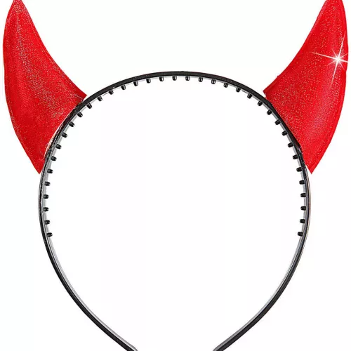 Photo du produit Serre tête cornes diable réflechissantes adulte Halloween
