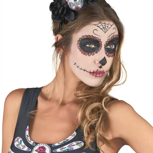 Photo du produit Serre tête Crâne Multicolore Dia De Los Muertos adulte