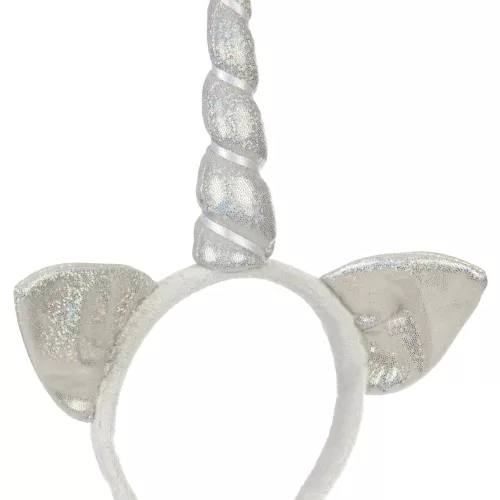Photo du produit Serre-tête licorne argent avec oreilles adulte