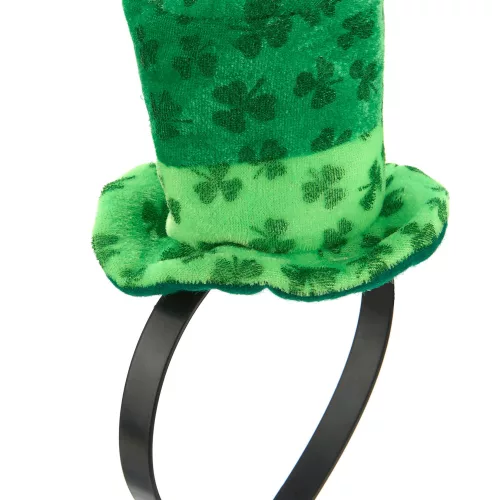 Photo du produit Serre-tête mini chapeau velours trêfles adulte